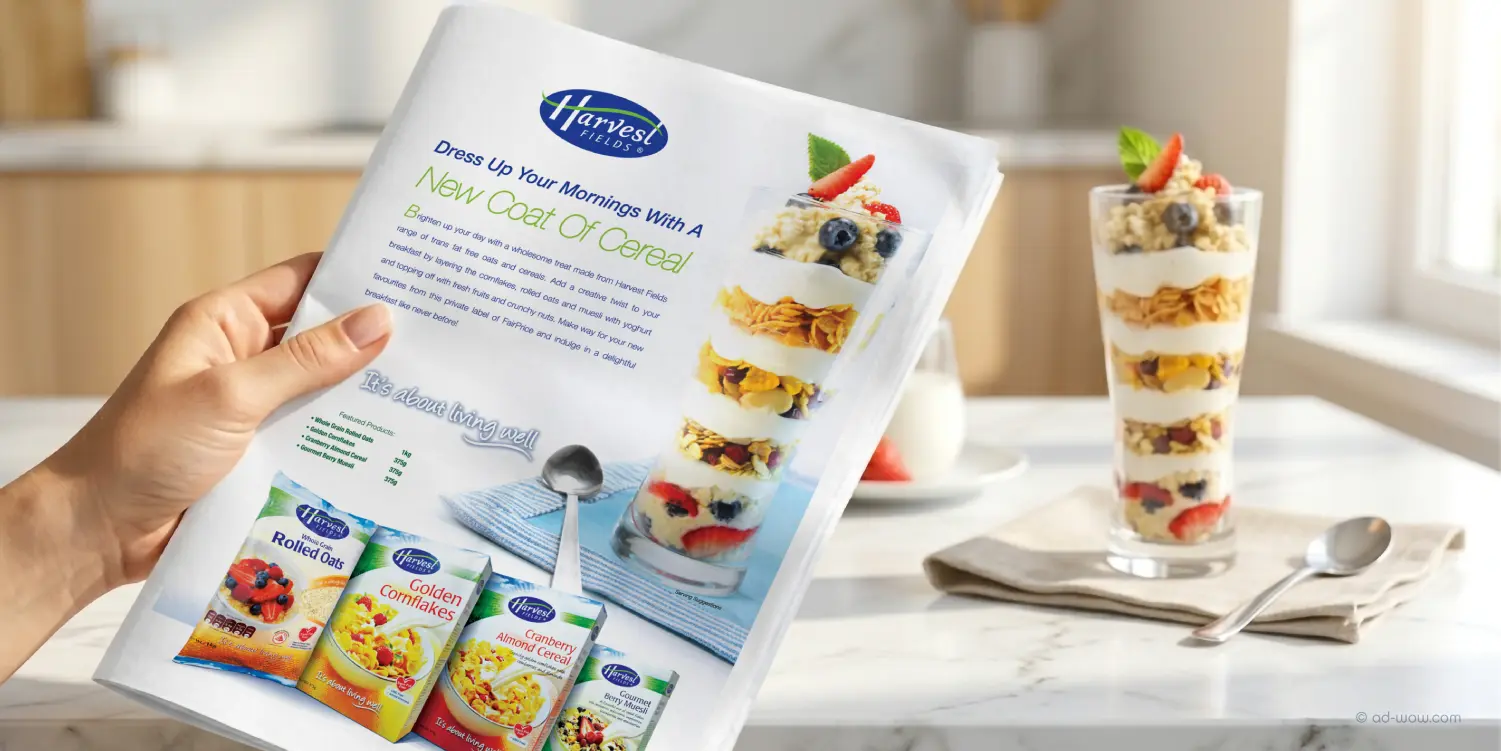 breakfast print ads design in singapore